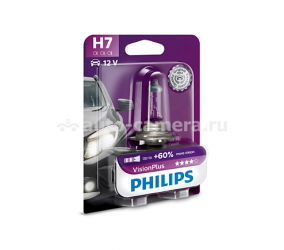 Галогенные лампы Philips H7 VisionPlus +60% 12V 55W 12972VPB1 1 шт.