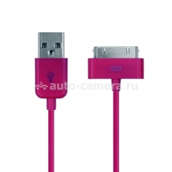 Кабель для iPod, iPhone и iPad USB Cable to 30 pin, цвет сиреневый