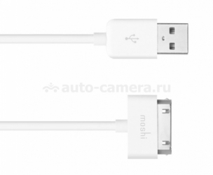 Кабель для зарядки и синхронизации iPod, iPhone и iPad MOSHI USB-30pin, цвет белый