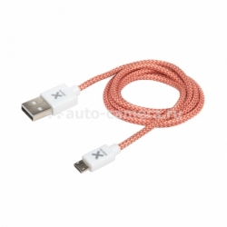Кабель Micro USB для Samsung и HTC Xtorm Micro USB Cable, цвет White/Red/Silve (CX001)