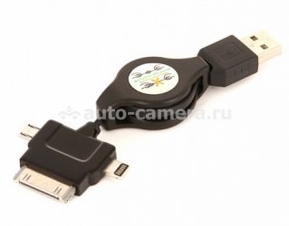 Кабель-переходник для iPhone 5/4, iPad и других устройств с разъемом micro-USB Wiiix CB-3