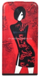 Кожаный чехол для HTC One Fonexion City Girls Flip Leather Red (CACIONEFLI01)