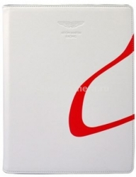 Кожаный чехол для iPad 3 и iPad 4 Aston Martin Racing Book, цвет white/red (RABKIPA2023D)