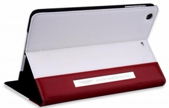 Кожаный чехол для iPad Air Aston Martin Racing Folio case, цвет white/red (TDBKIPAD4B023)