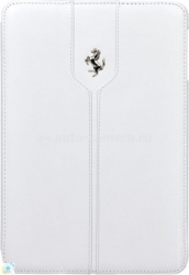 Кожаный чехол для iPad Mini / iPad Mini 2 (retina) Ferrari Montecarlo, цвет White (FEMTFCPM2WH)