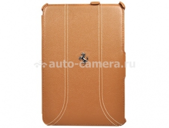 Кожаный чехол для iPad mini Ferrari Flip FF-Collection, цвет camel (FEFFFCMPKA)