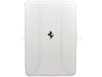 Кожаный чехол для iPad mini Ferrari Flip FF-Collection, цвет white (FEFFFCMPFW)