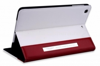 Кожаный чехол для iPad Mini и iPad Mini Retina Aston Martin Racing Folio case, цвет white/red (TDBKIPADMB02)