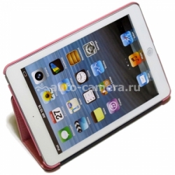 Кожаный чехол для iPad mini и iPad mini Retina iHug Lizard Case, цвет розовый