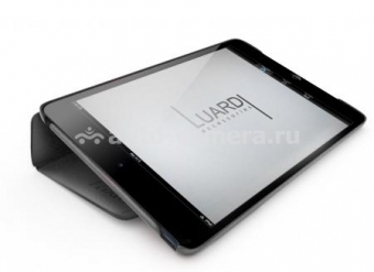 Кожаный чехол для iPad mini Luardi SmartCover Portfolio Saffiano Leather, цвет черный (liPadmScBLK)