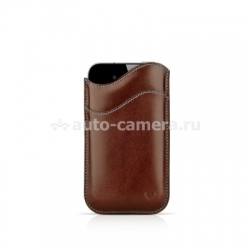 Кожаный чехол для iPhone 4 и 4S BeyzaCases ID Slim, цвет Brown (BZ17515)