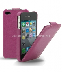Кожаный чехол для iPhone 4 и 4S Melkco Jacka Type (Purple LC), цвет фиолетовый (APIPO4LCJT1PELC)