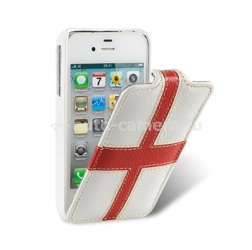 Кожаный чехол для iPhone 4 и 4S Melkco (Nations England), цвет флаг Англии