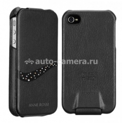 Кожаный чехол для iPhone 4/4S SGP Anne Rossi, цвет черный (SGP08693)