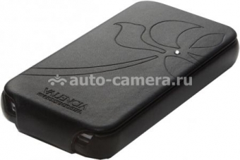 Кожаный чехол для iPhone 4/4S SGP Leather Case Valencia Swarovski Series, Black (SGP06882)