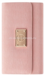 Кожаный чехол для iPhone 5 / 5S / 5C Ozaki O!coat Zippy Leather wallet case, цвет pink (OC570PK)