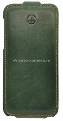 Кожаный чехол для iPhone 5 / 5S Beyza Novo Pandora Flip, цвет Dark Green (BZ00217)