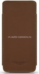 Кожаный чехол для iPhone 5 / 5S BeyzaCases Aston Martin Slim TP, цвет tan (AM23530)