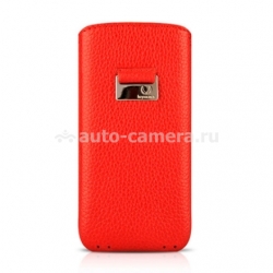 Кожаный чехол для iPhone 5 / 5S Beyzacases Retro Strap Case, цвет Red (BZ23097)