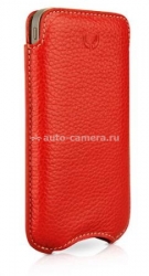 Кожаный чехол для iPhone 5 / 5S Beyzacases Slimline classic, цвет red (BZ23196)