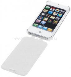 Кожаный чехол для iPhone 5 / 5S Denn, цвет white (DIP101)
