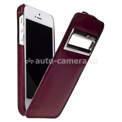 Кожаный чехол для iPhone 5 / 5S Melkco ID Type, цвет Vintage Red