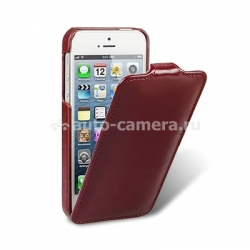 Кожаный чехол для iPhone 5 / 5S Melkco Premium Leather Case - Jacka Type, цвет Vintage Red