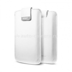Кожаный чехол для iPhone 5 / 5S SGP Crumena pouch, цвет white (SGP09513)