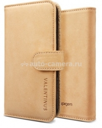 Кожаный чехол для iPhone 5 / 5S SGP Leather Wallet Case Valentinus, цвет vintage brown (SGP09526)