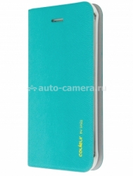 Кожаный чехол для iPhone 5 / 5S Uniq Couleur Groovy Turquoise, цвет Turquoise (IP5LIS-COLTUR)