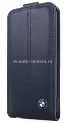 Кожаный чехол для iPhone 5C BMW Signature Flip, цвет Blue (BMFLPMLN)