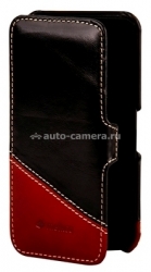 Кожаный чехол для iPhone 5C Melkco Leather Case Booka Type Craft Limited Edition Prime Verti, цвет Vintage Black/ Vintage Red