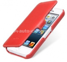 Кожаный чехол для iPhone 5C Melkco Leather Case Booka Type, цвет Red LC