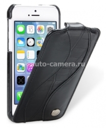 Кожаный чехол для iPhone 5C Melkco Leather Case Special Edition Jacka Type, цвет Vintage Black/ Crocodile Print Pattern Black