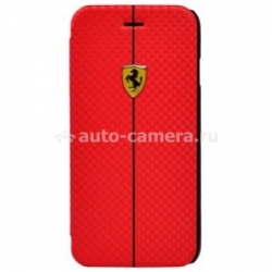 Кожаный чехол для iPhone 6 Ferrari Formula One Booktype, цвет Red (FEFOCFLBKP6RE)