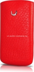 Кожаный чехол для Nokia 6700 BeyzaCases Retro Super Slim Strap, цвет flo red (BZ09312)
