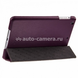 Кожаный чехол для Pad mini / iPad mini 2 (retina) Melkco Slimme Cover Type, цвет Purple LC