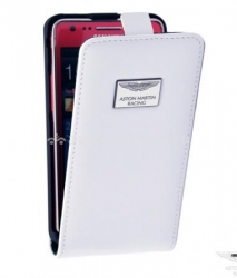 Кожаный чехол для Samsung Galaxy S2 (i9100) Aston Martin Racing Leather Flip Case, цвет White ( FCSAM91001B), цвет White (FCSAM91001B)
