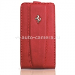 Кожаный чехол для Samsung Galaxy S2 (i9100) Ferrari Flip, цвет Red (FEFLGA2R)