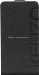 Кожаный чехол для Samsung Galaxy S2 Kenzo Flip Logo Leather, цвет Black (LOGOCOXGS2N)