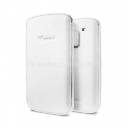 Кожаный чехол для Samsung Galaxy S3 Crumena Leather Pouch, цвет white (SGP09181)