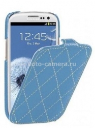 Кожаный чехол для Samsung Galaxy S3 (i9300) Vetti Craft Slimflip Diamond Series, цвет blue (SGY93SFDS110102)