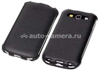 Кожаный чехол для Samsung Galaxy S3 (i9300) Yoobao iLively Leather Case, цвет черный