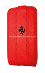 Кожаный чехол для Samsung Galaxy S4 (i9500) Ferrari Flip FF-Collection, цвет red (FEFFFLS4RE)