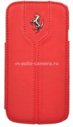 Кожаный чехол для Samsung Galaxy S4 (i9500) Ferrari Montecarlo Booktype, цвет red (FEMTFLBKS4RE)