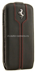 Кожаный чехол для Samsung Galaxy S4 (i9500) Ferrari Montecarlo Flip, цвет Black (FEMTFLS4BL)