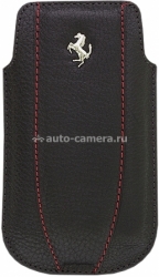 Кожаный чехол для Samsung Galaxy S4 (i9500) Ferrari Sleeve FF-Collection, цвет black (FEFFPOS4BL)