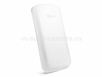 Кожаный чехол для Samsung Galaxy S4 (i9500) SGP Leather Pouch Crumena, цвет white (SGP10187)