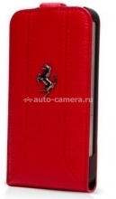 Кожаный чехол для Samsung Galaxy S4 Mini Ferrari Flip FF-Collection, цвет Red (FEFFFLS4MRE)