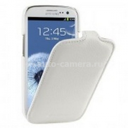 Кожаный чехол для Samsung Galaxy SIII Vetti Craft Slimflip Normal Series, цвет white lychee (SGY93SFNS110110)